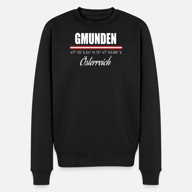 Gmunden - Männer Premium Bio Pullover - Schwarz