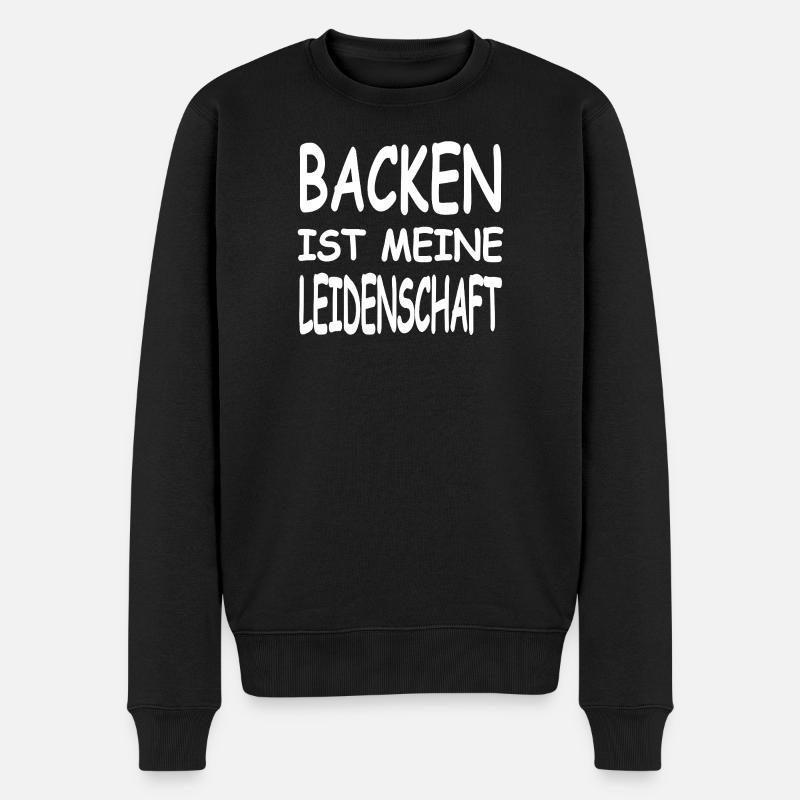 Backen - Männer Premium Bio Pullover - Schwarz
