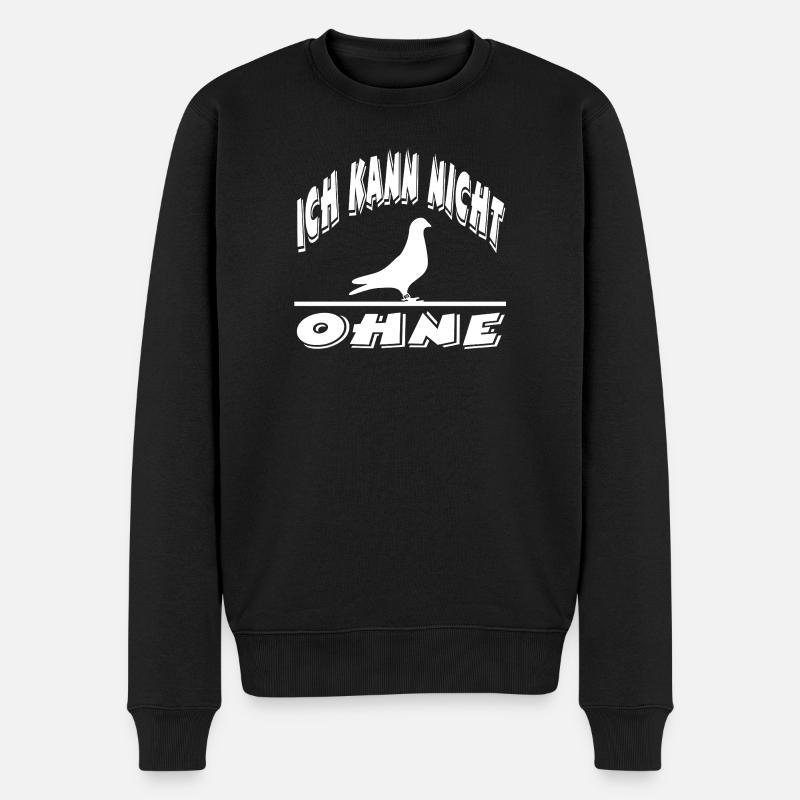 Tauben - Männer Premium Bio Pullover - Schwarz