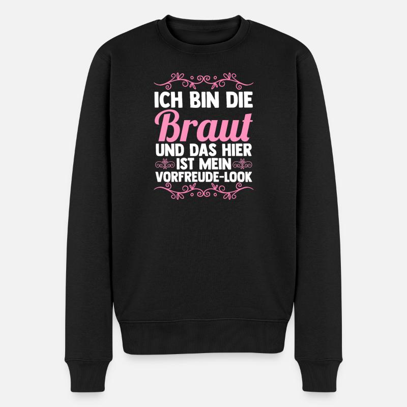 JGA Team Braut Junggesellinnenabschied - Männer Premium Bio Pullover - Schwarz