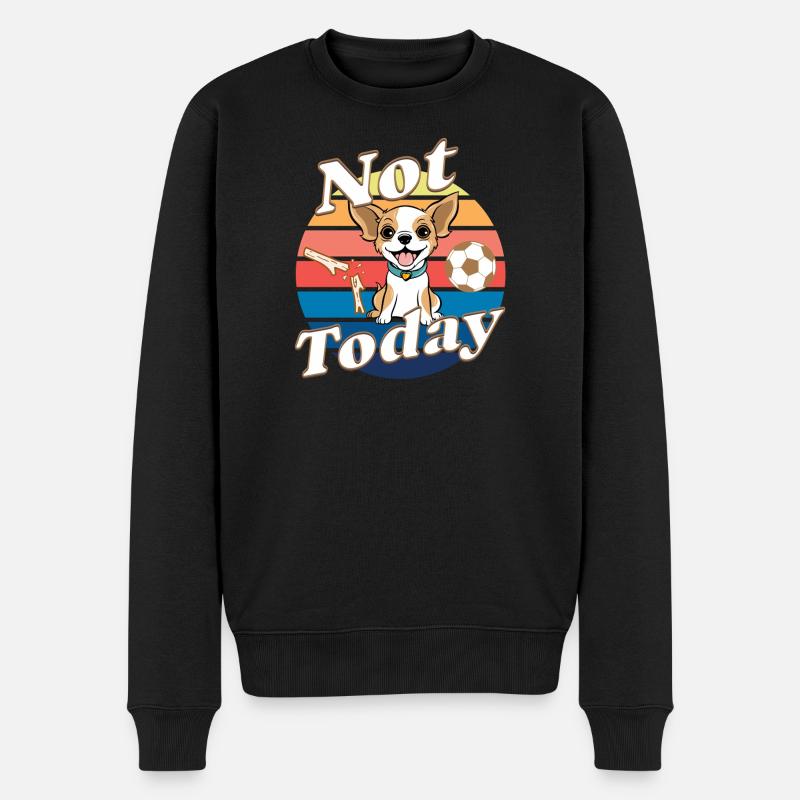 Not Today Doggo 🐾 - Männer Premium Bio Pullover - Schwarz