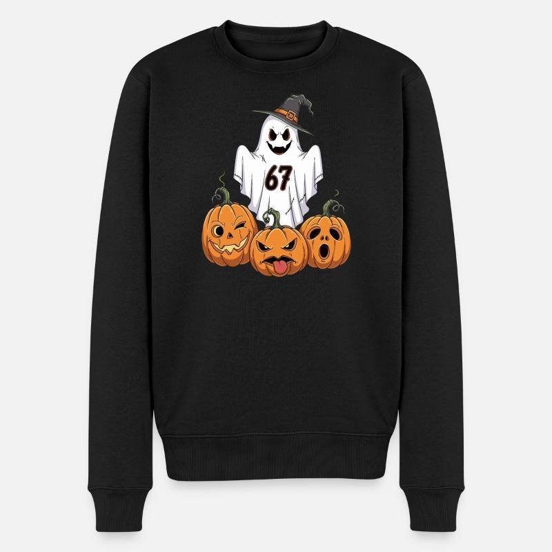 Ghost 67 Citrouilles d’Halloween - Pull Premium bio Homme - noir