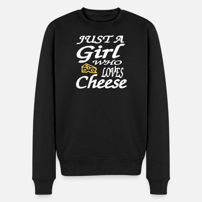 Käse - Männer Premium Bio Pullover - Schwarz