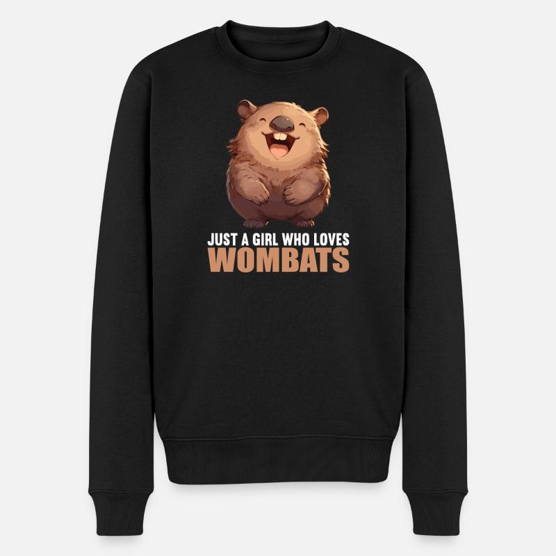 Wombats Wombat - Männer Premium Bio Pullover - Schwarz