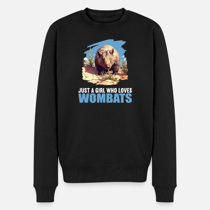 Wombats Wombat - Männer Premium Bio Pullover - Schwarz