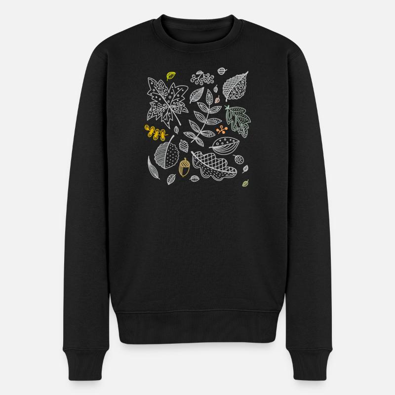 Feuilles d’automne - Pull Premium bio Homme - noir