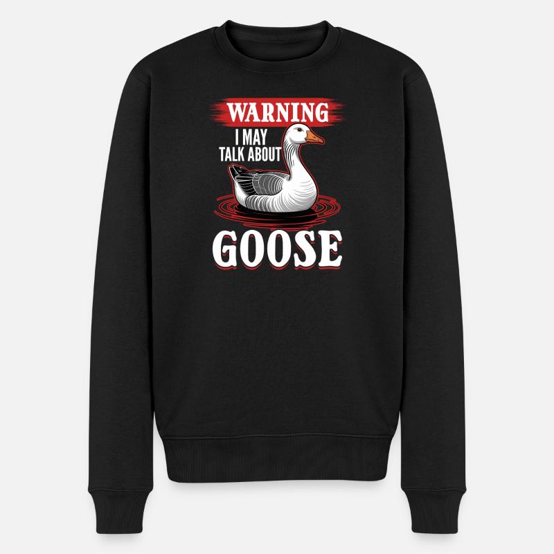 Drôle d’oiseau oie - Pull Premium bio Homme - noir