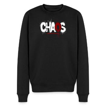 Symbolisme des éclaboussures de chaos - Pull Premium bio Homme - noir - Devant - Nico (187cm)