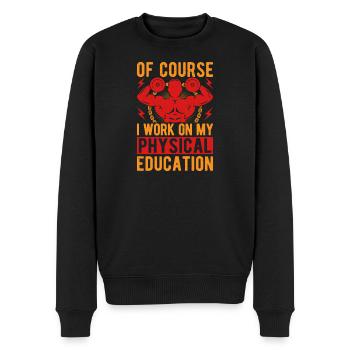 Les fanatiques de fitness travaillent sur mon éducation physique - Pull Premium bio Homme - noir - Devant - Nico (187cm)
