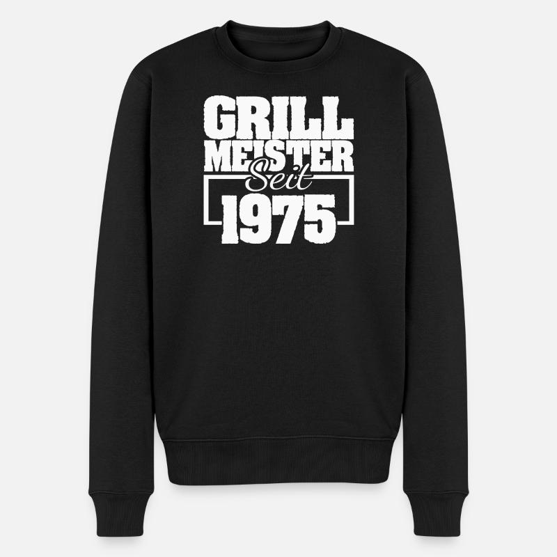Grillzange 1 - Männer Premium Bio Pullover - Schwarz