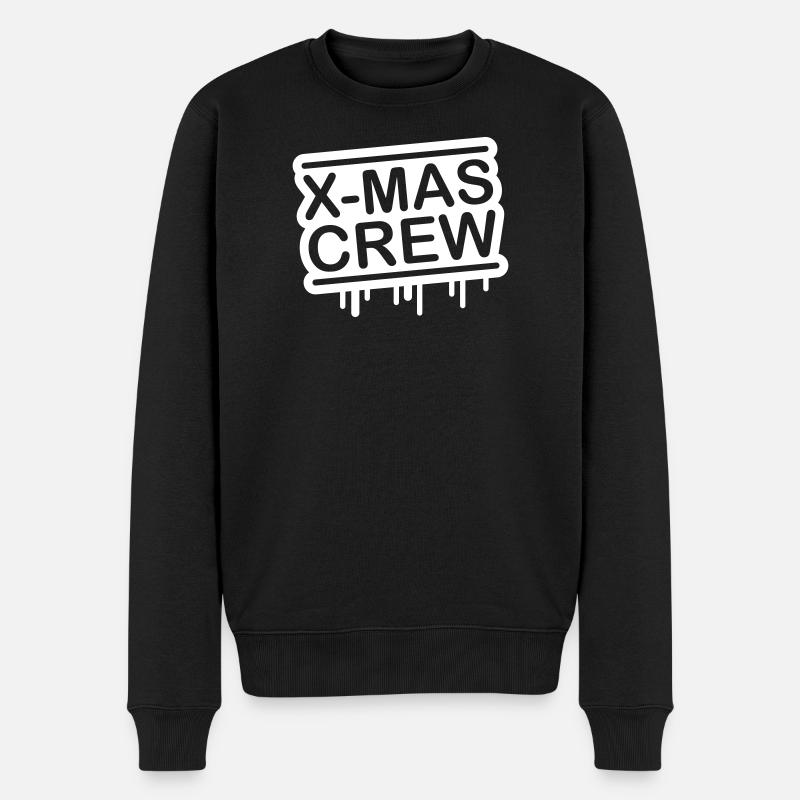 Xmas Crew Weihnachten - Männer Premium Bio Pullover - Schwarz