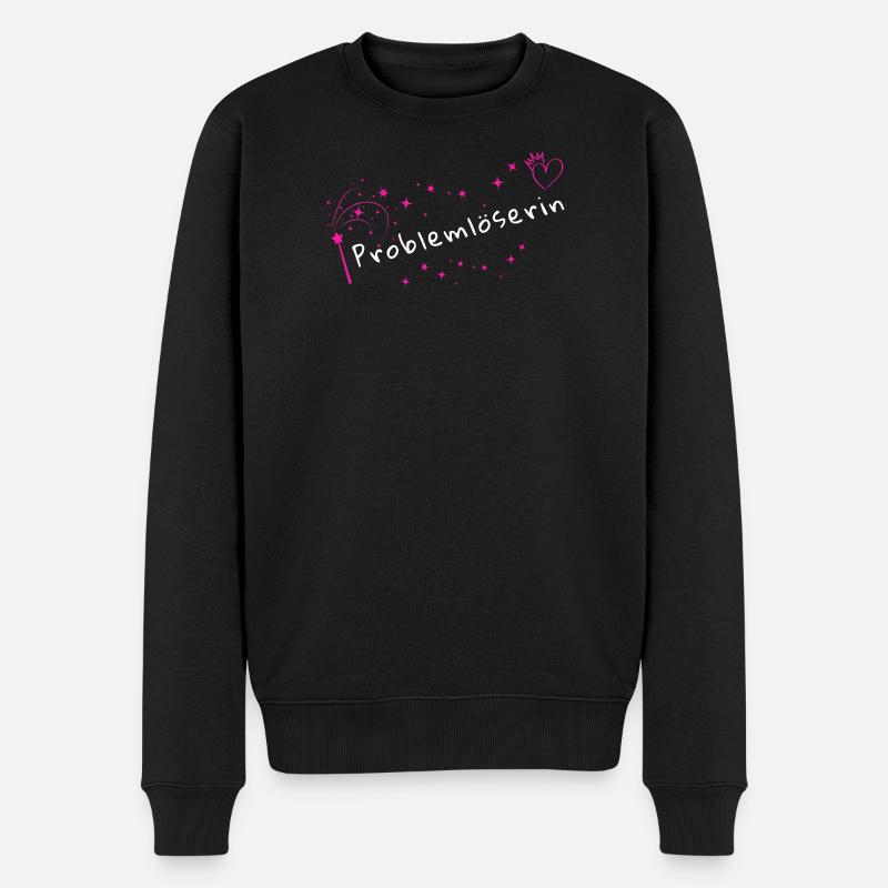 Problemlöserin Funkeln - Männer Premium Bio Pullover - Schwarz