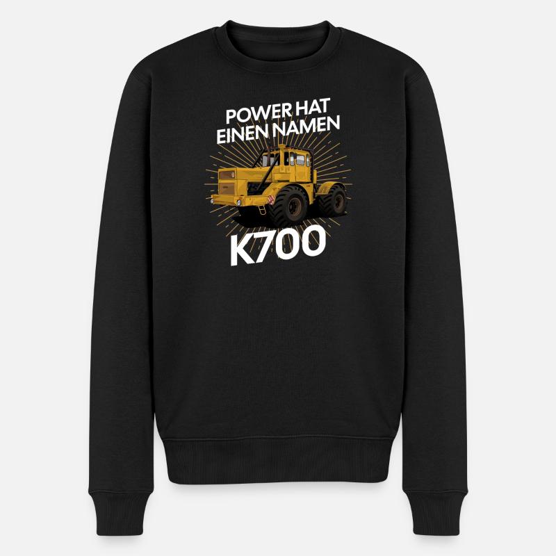 K700 Traktor Power Design - Männer Premium Bio Pullover - Schwarz
