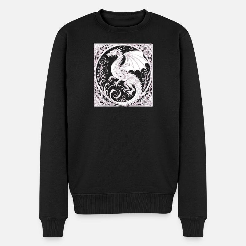 Dachen magie - Männer Premium Bio Pullover - Schwarz