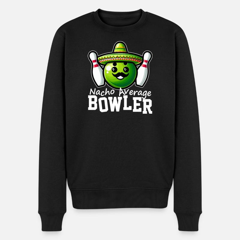Nacho Durchschnittlicher Bowler - Männer Premium Bio Pullover - Schwarz