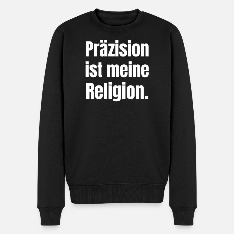 La précision est ma religion. - Pull Premium bio Homme - noir