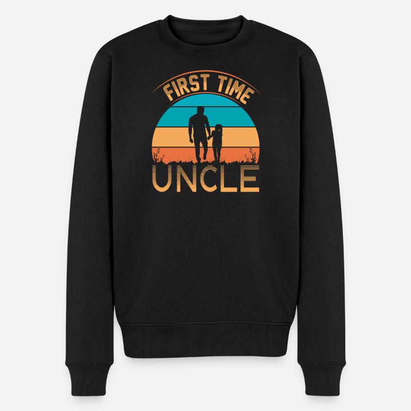 Oncle pour la première fois - Pull Premium bio Homme - noir
