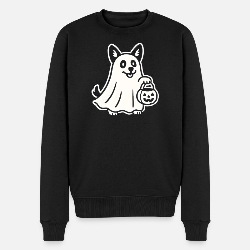 Chien Fantôme Halloween - Pull Premium bio Homme - noir
