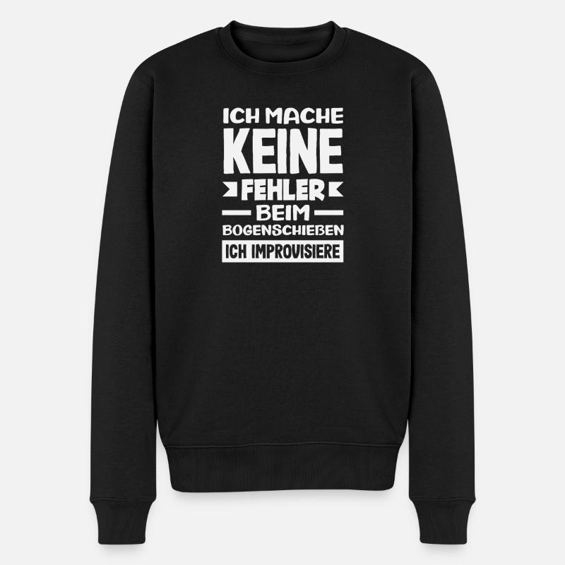 Bogenschießen Bogenschütze Geschenk - Männer Premium Bio Pullover - Schwarz
