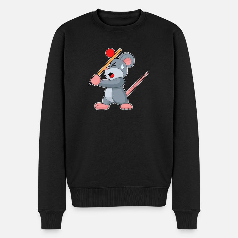 Souris Cricket Battes de cricket - Pull Premium bio Homme - noir