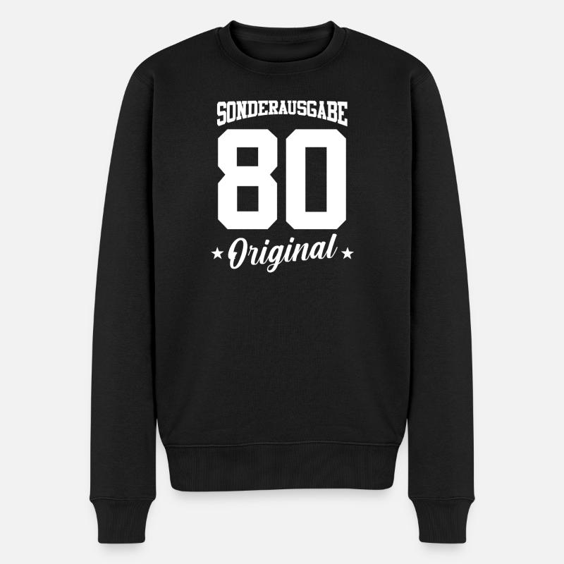 80 Anniversaire - Pull Premium bio Homme - noir