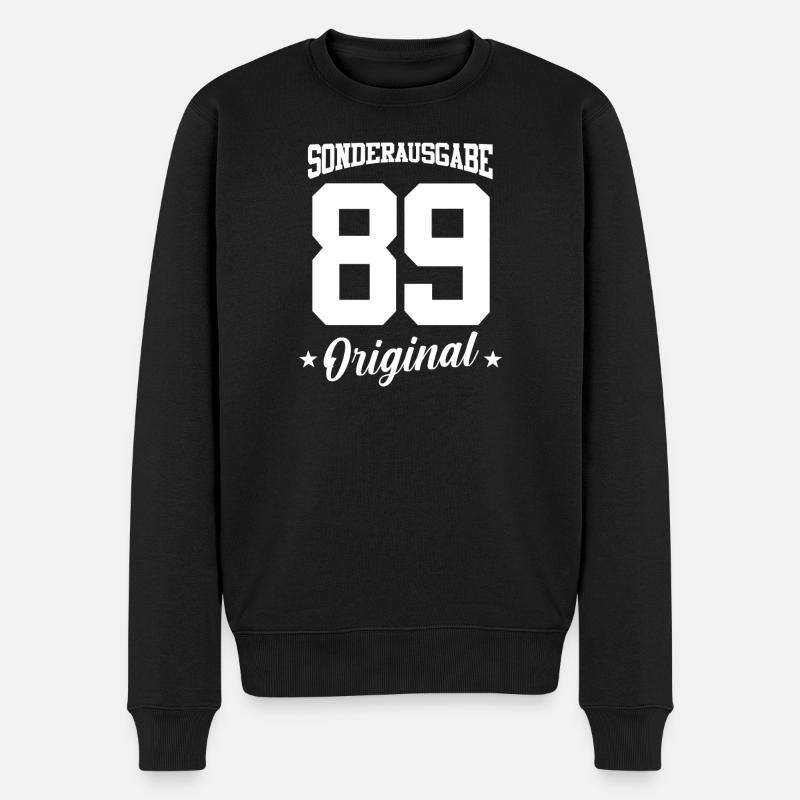 89 Fødselsdag - Økologisk premium-sweatshirt til mænd - sort