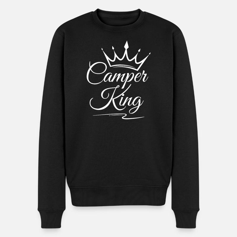 Camper King - Männer Premium Bio Pullover - Schwarz