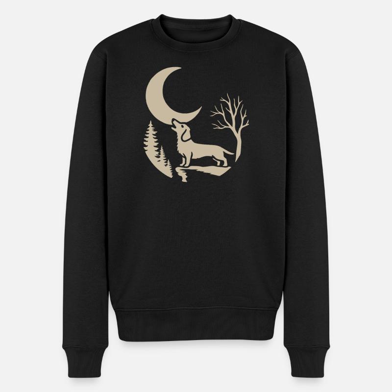qui hurle avec le teckel - Pull Premium bio Homme - noir