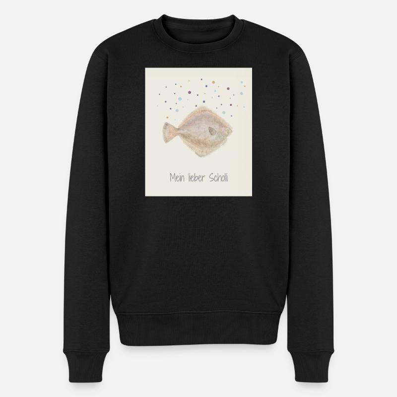 Mon cher Scholli fish design - Pull Premium bio Homme - noir