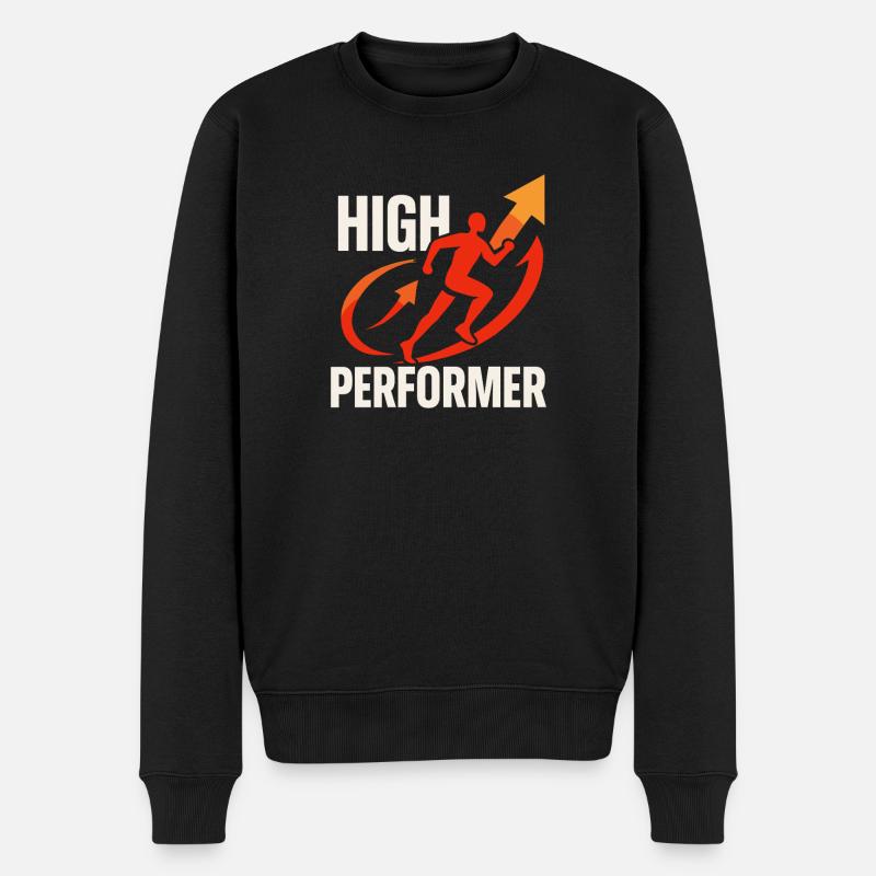 Conception de sprint haute performance - Pull Premium bio Homme - noir