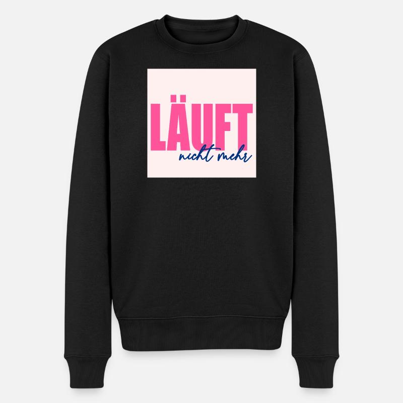 LÄUFT NICHT MEHR - Männer Premium Bio Pullover - Schwarz