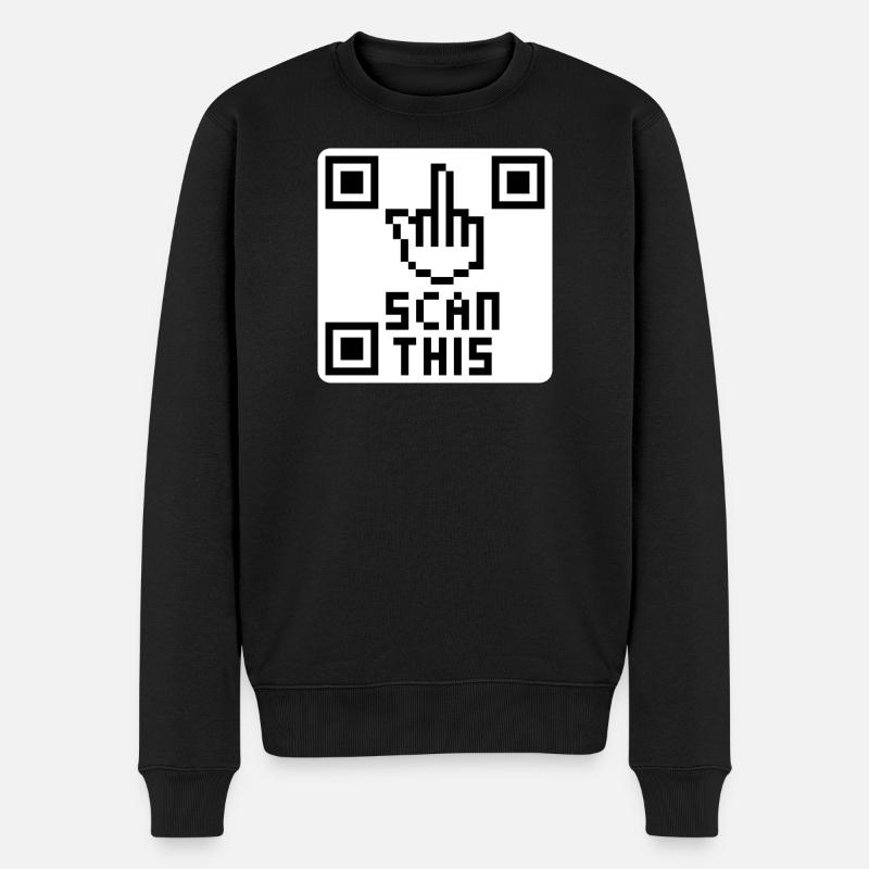QRcode doigt d'honneur - Pull Premium bio Homme - noir