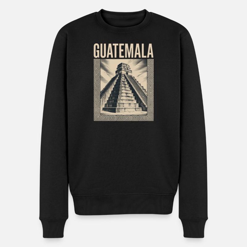 Pyramide du Guatemala Retrolook Tikal - Pull Premium bio Homme - noir