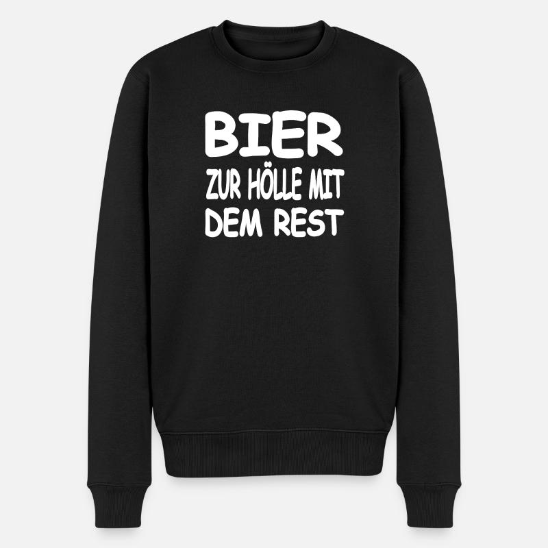 Bier - Männer Premium Bio Pullover - Schwarz