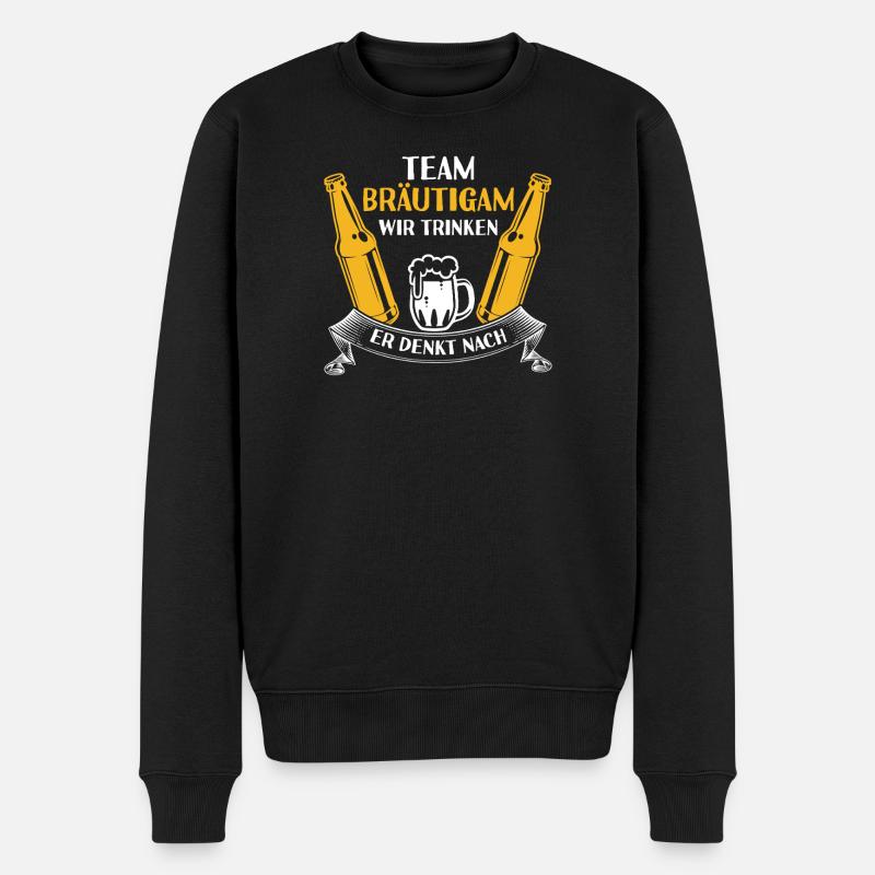 JGA Team Bräutigam Junggesellenabschied - Männer Premium Bio Pullover - Schwarz
