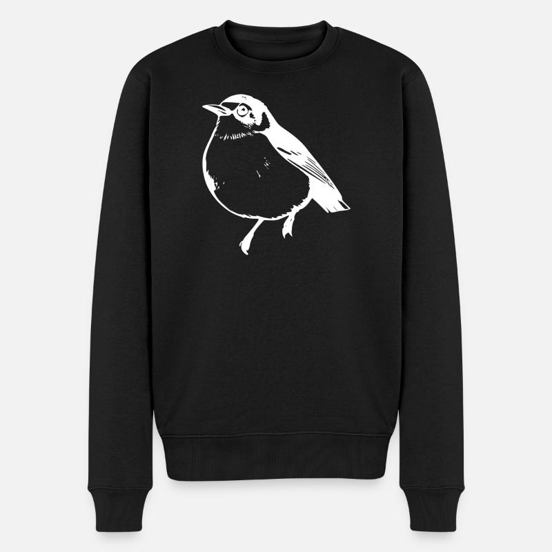 Blanc oiseau - Pull Premium bio Homme - noir