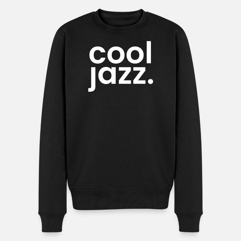 Typographie monochrome jazz cool - Pull Premium bio Homme - noir
