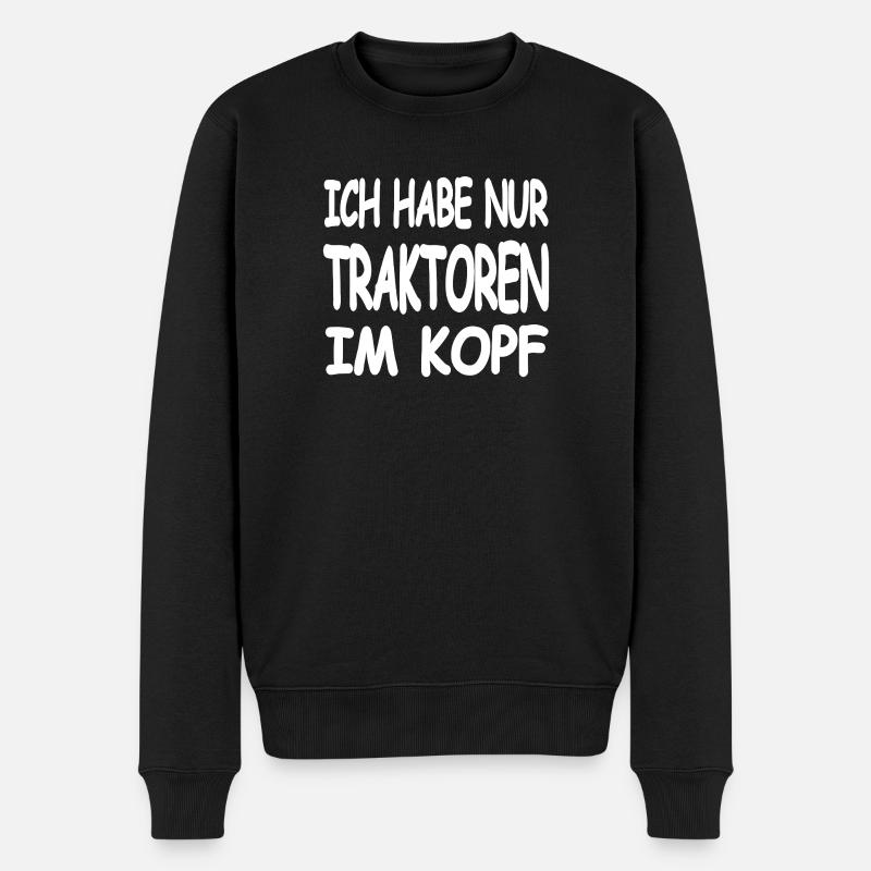 Traktor - Männer Premium Bio Pullover - Schwarz