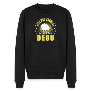 Degu habe genug Gewöhnlicher Degu - Männer Premium Bio Pullover - Schwarz - Vorne - Nico (187cm)