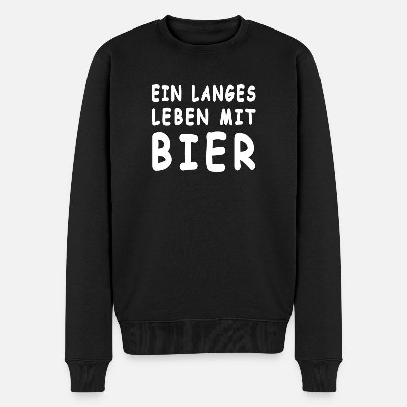 Bier - Männer Premium Bio Pullover - Schwarz