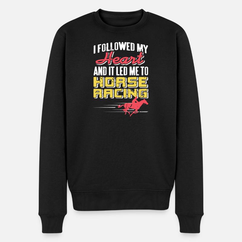 Horse Racing Passion for Equestrian Sport Lovers - Männer Premium Bio Pullover - Schwarz