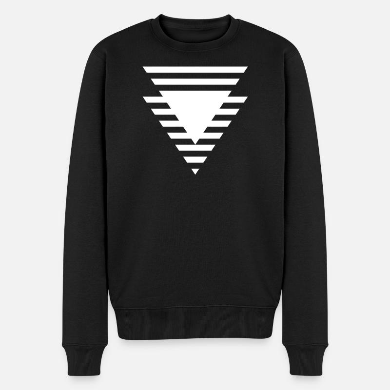 Stepped Triangular Prism - Men's Premium Organic Jumper - black