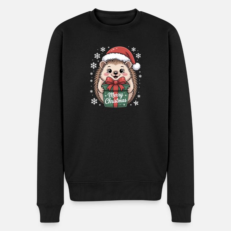 Hérisson Noël Joyeux Noël Cadeau - Pull Premium bio Homme - noir