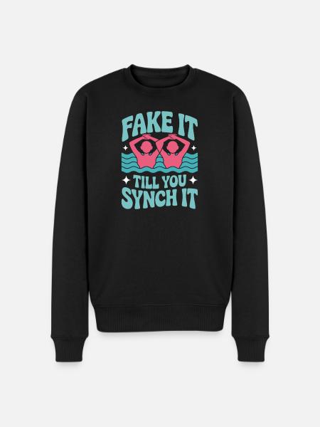 Synchronschwimmen Kunstschwimmen Wassersport - Männer Premium Bio Pullover - Schwarz