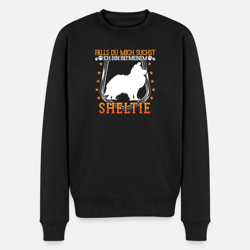 Samojede ist allergisch Schlittenhund - Männer Premium Bio Pullover - Schwarz