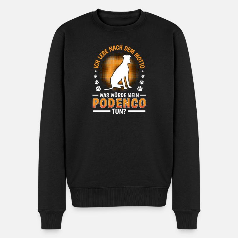 Que ferait Podenco Lévrier espagnol - Pull Premium bio Homme - noir