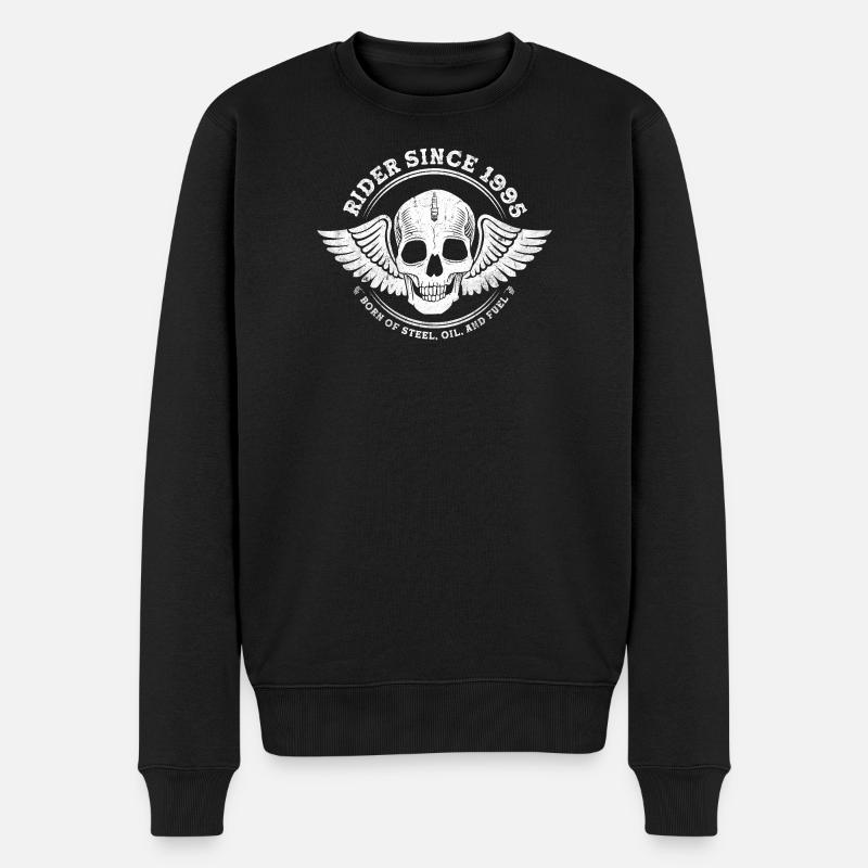 Fahrer seit 1995 - 30 Jahre Freiheit & Geschwindigkeit - Männer Premium Bio Pullover - Schwarz