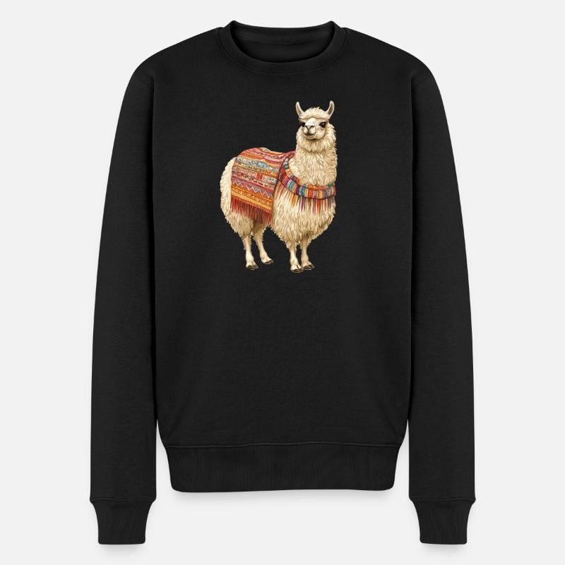 lama - Pull Premium bio Homme - noir