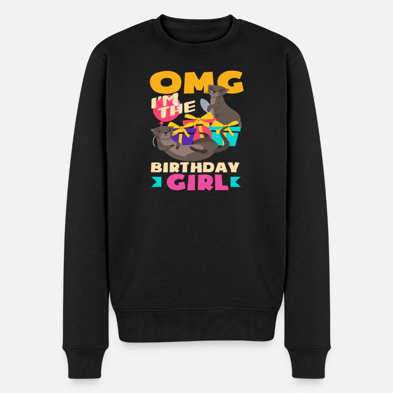 Dieser Otter ist 2 - süßes Geburtstagsmotiv - Männer Premium Bio Pullover - Schwarz