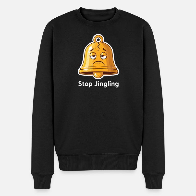 Weihnachtsglocken Weihnachtslieder - Männer Premium Bio Pullover - Schwarz